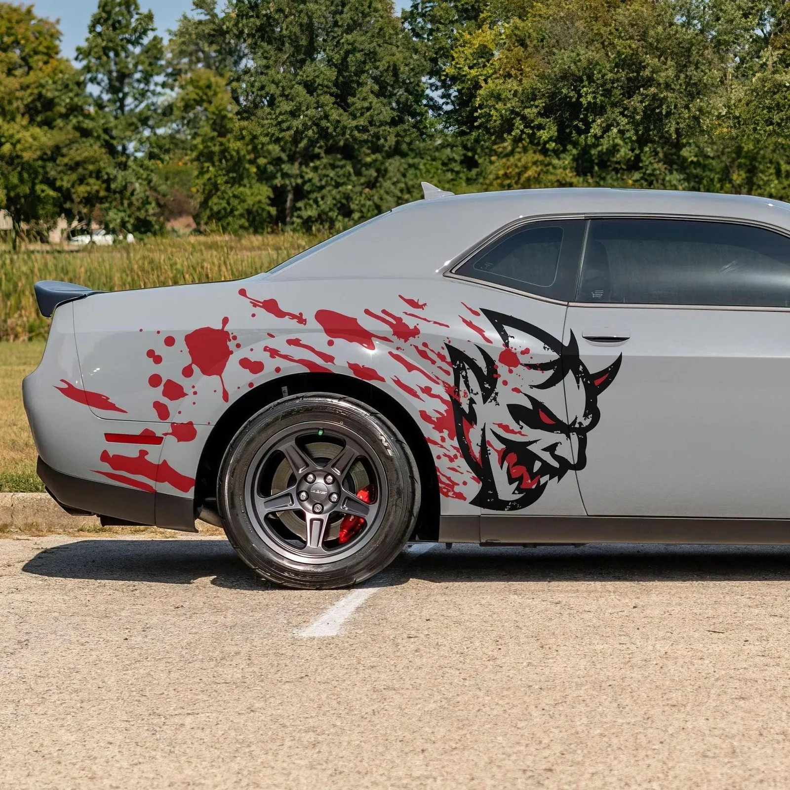 Demon side graphic on a Challenger