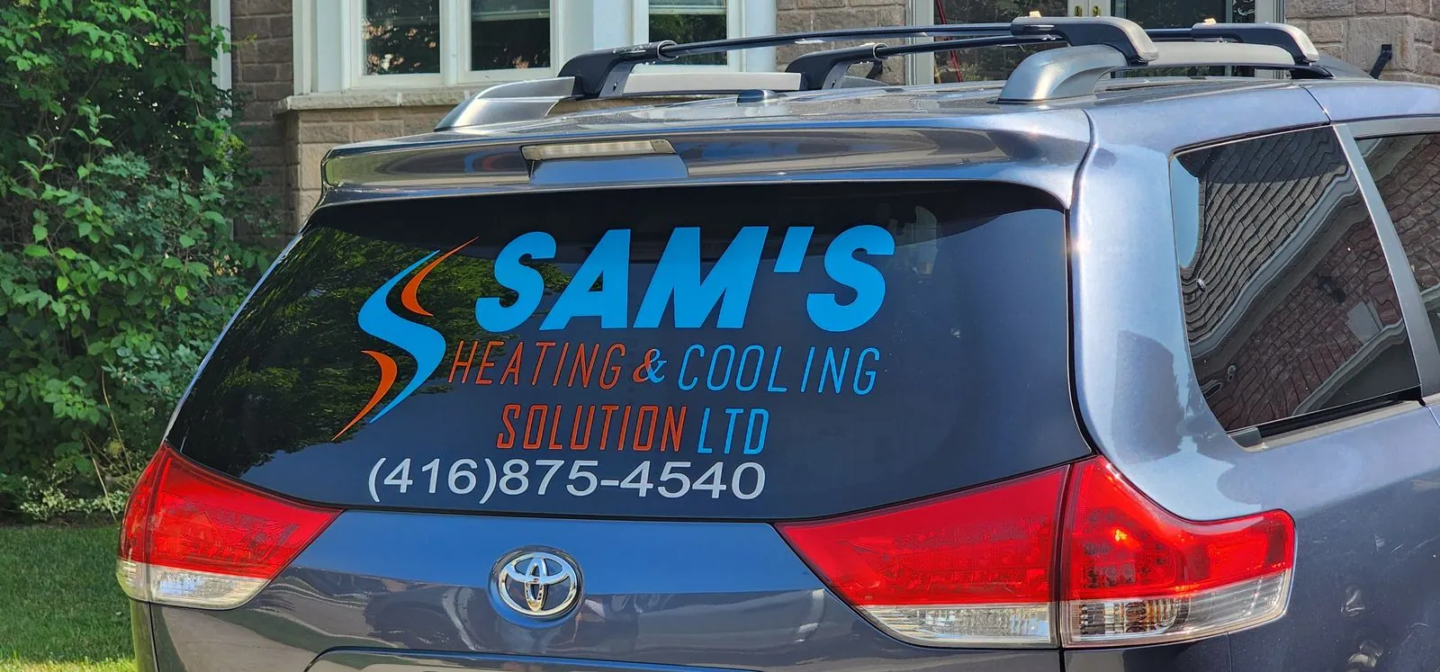 Sam's Heating & Cooling — Rear Window Graphics